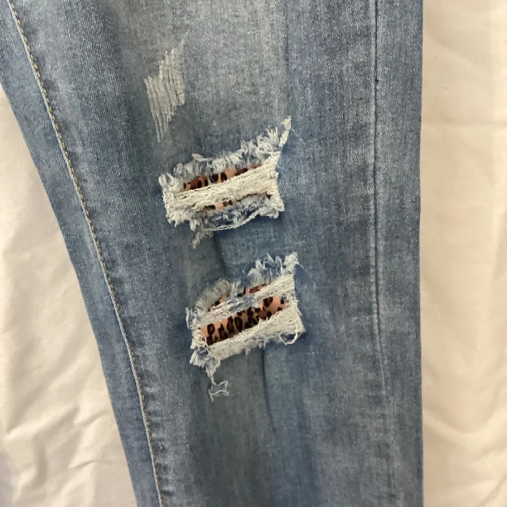 Leopard Print Patchwork Jeans (NWT) - Picture 6 of 6